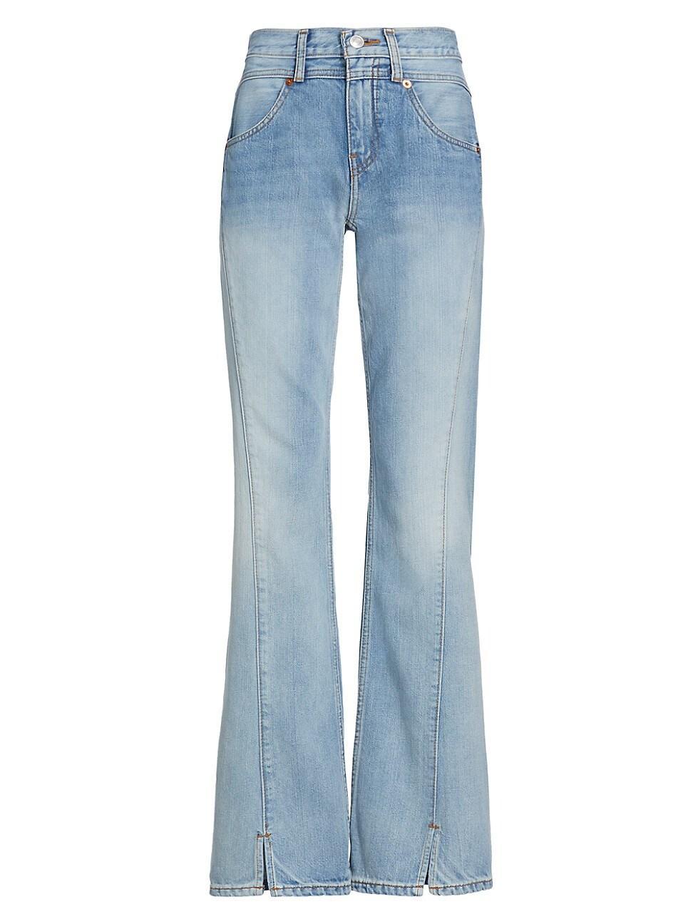 Womens Kick Flare Mid-Rise Jeans Product Image