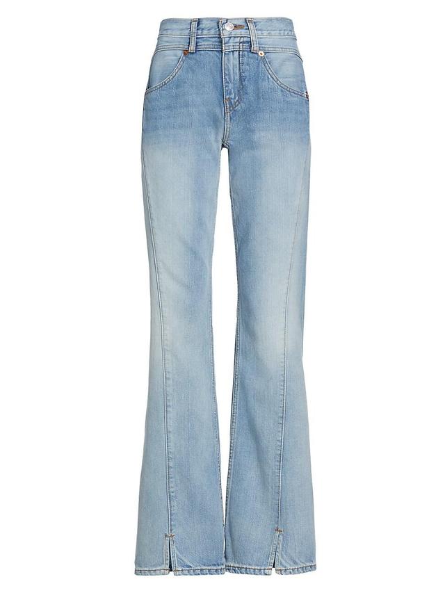 Womens Kick Flare Mid-Rise Jeans Product Image