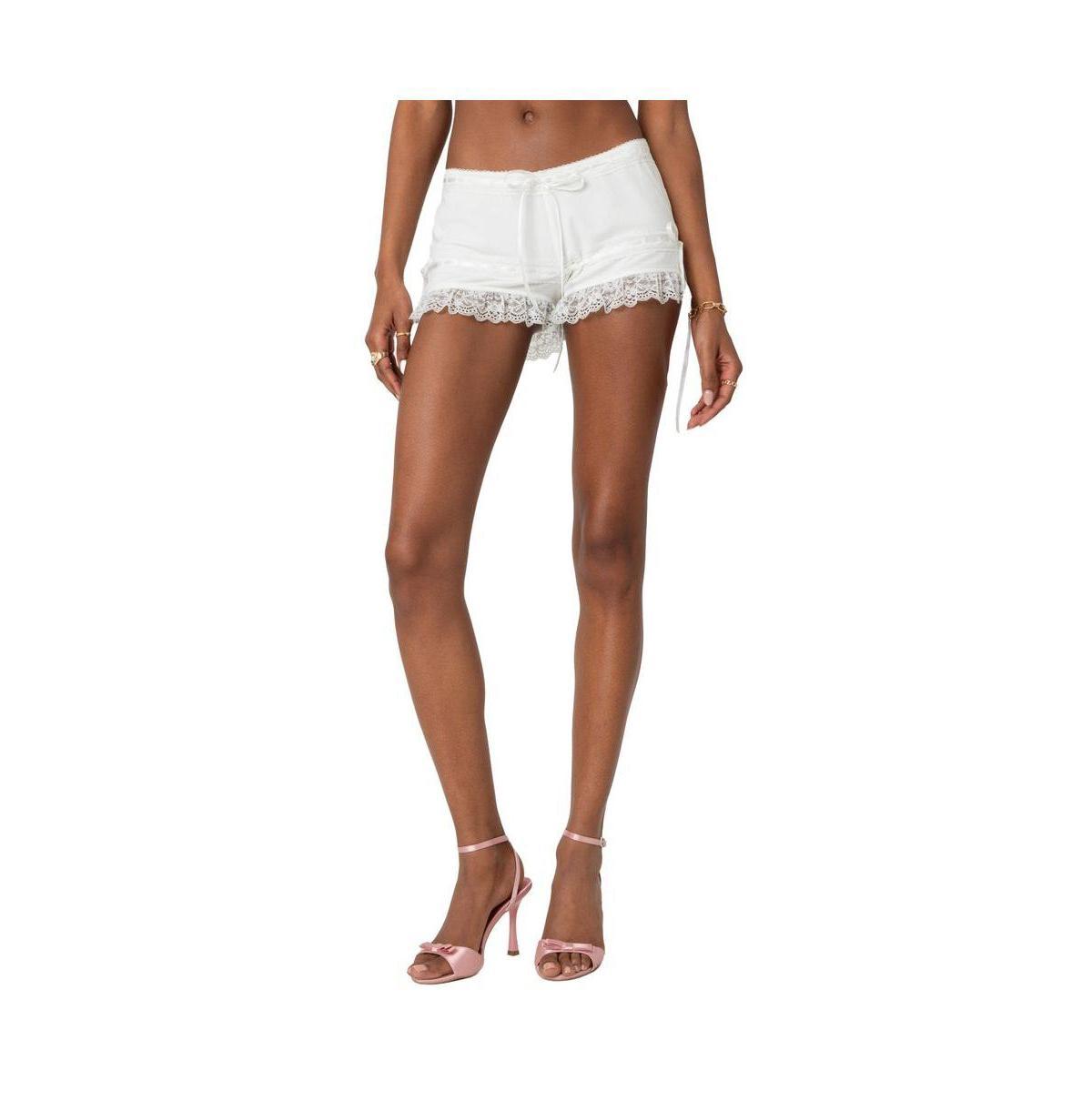 Edikted Womens Marielle Ribbon Shorts Product Image