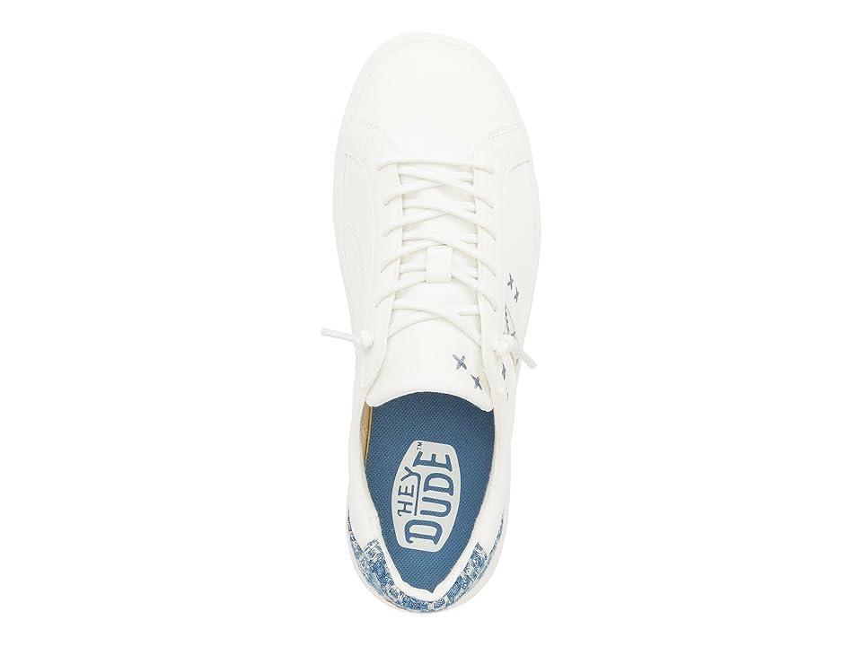 Hey Dude Karina Crafted Boho WhiteWhite/Blue) Women's Flat Shoes Product Image