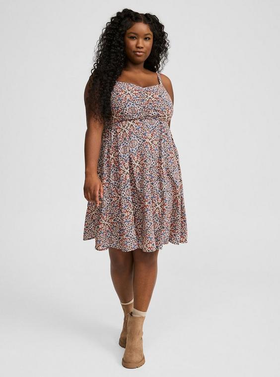 Mini Challis Skater Dress Product Image