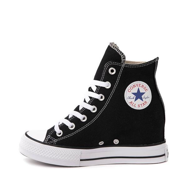 Womens Converse Chuck Taylor All Star Classic Wedge Platform Sneaker - Black / White Product Image