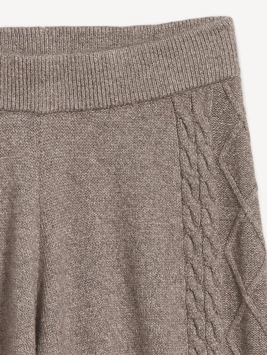 SoSoft Cable-Knit Wide-Leg Sweater Pants Product Image