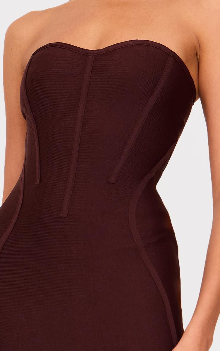 Chocolate Bandage Bandeau Bodycon Maxi Dress Product Image