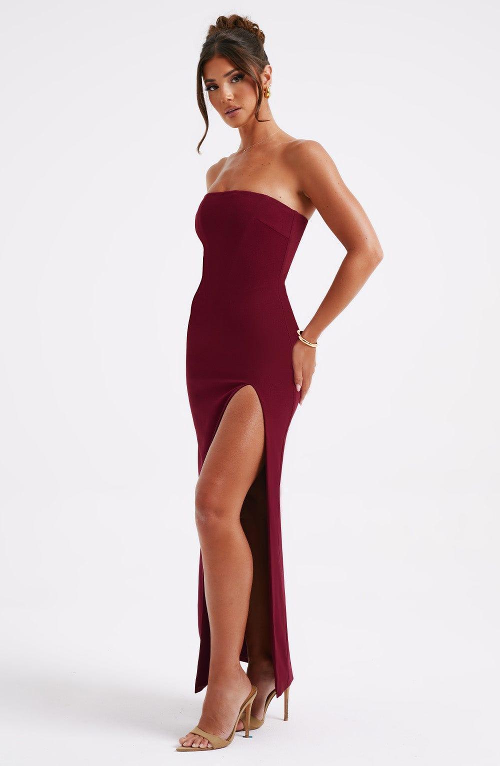 Marcia Maxi Dress - Burgundy Product Image