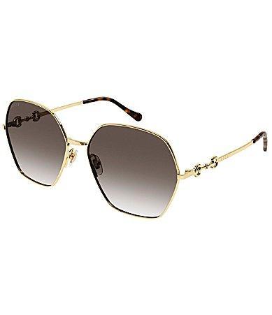 Womens Horsebit 62MM Geometric Sunglasses Product Image