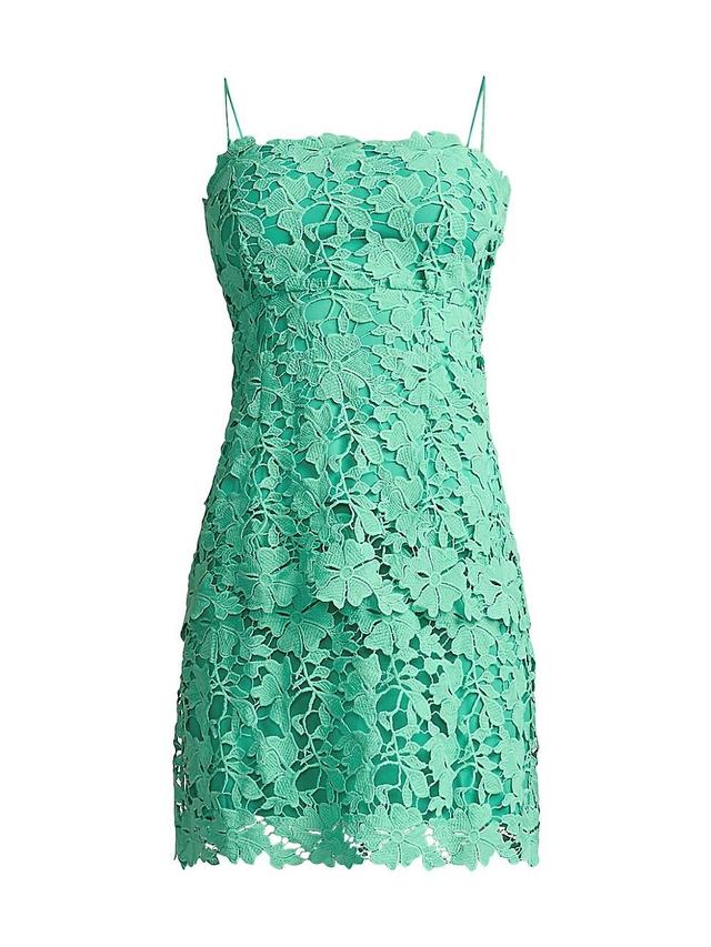 Womens Tiered Guipure Lace Minidress Product Image