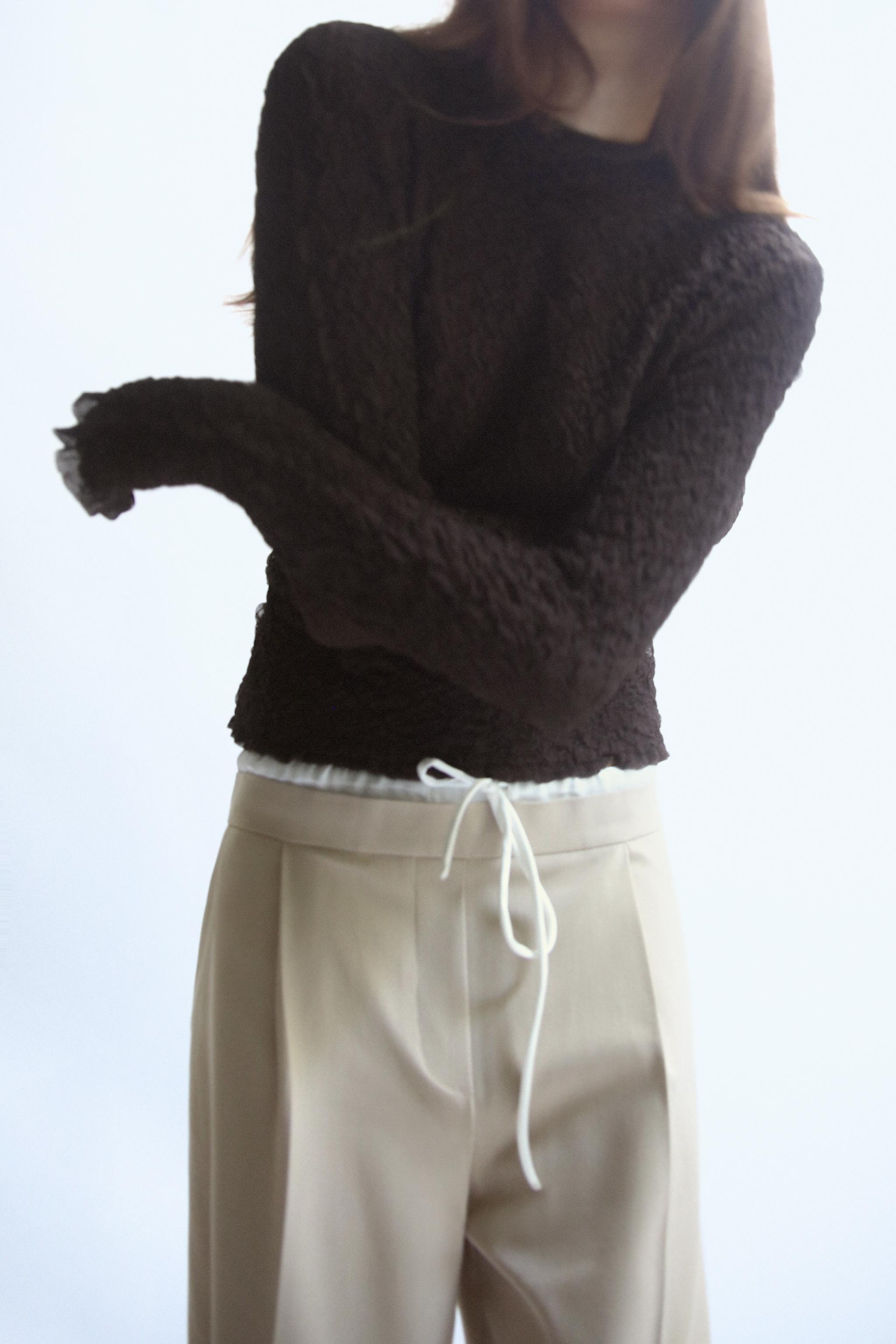 TEXTURED KNIT TOP Product Image