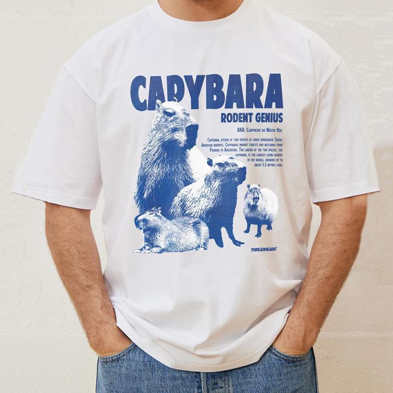 Sopula Capybara Rodent Genius Graphic T-Shirt Product Image