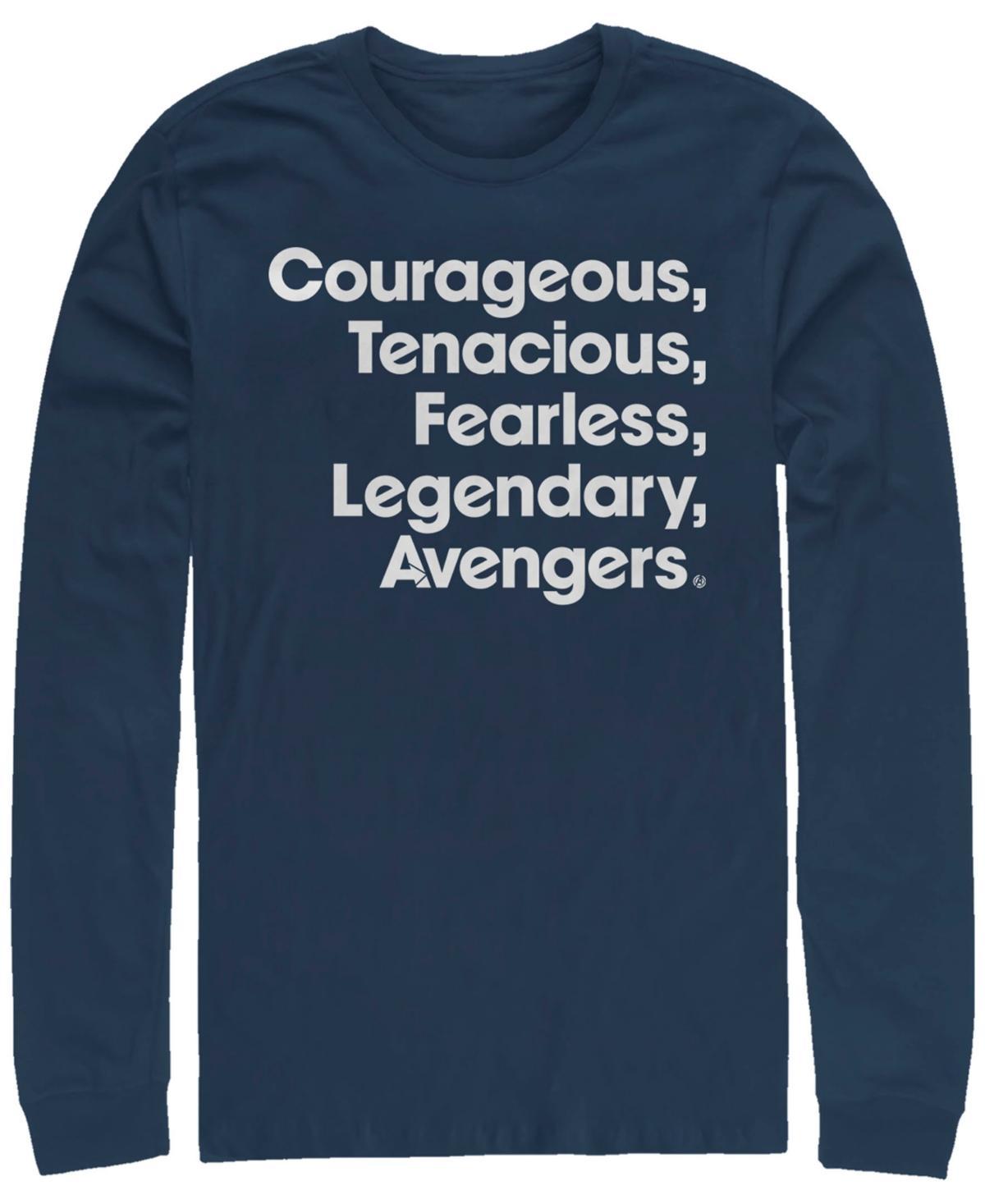 Mens Marvel Avengers Endgame Name Stack Long Sleeve Graphic Tee Blue Product Image