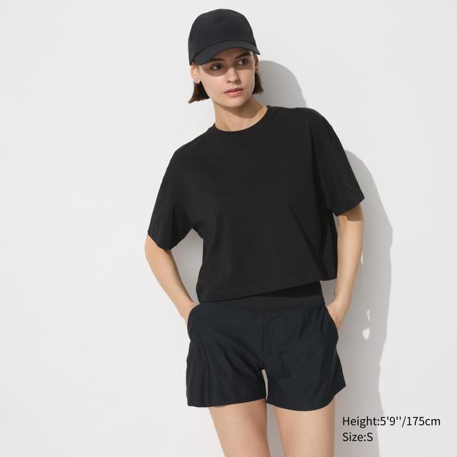 Womens Ultra Stretch Airism Shorts Black Large UNIQLO US Product Image