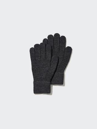 Heattech Knitted Gloves Dark Gray Medium UNIQLO US Product Image