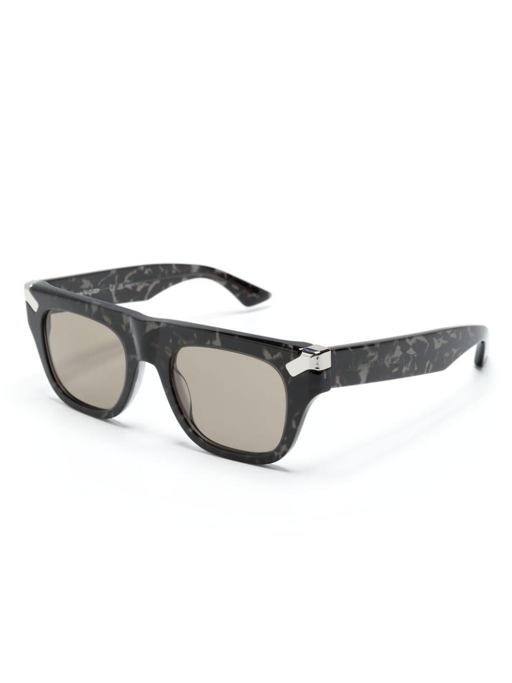 Tortoiseshell Square-frame Sunglasses In Brown Product Image