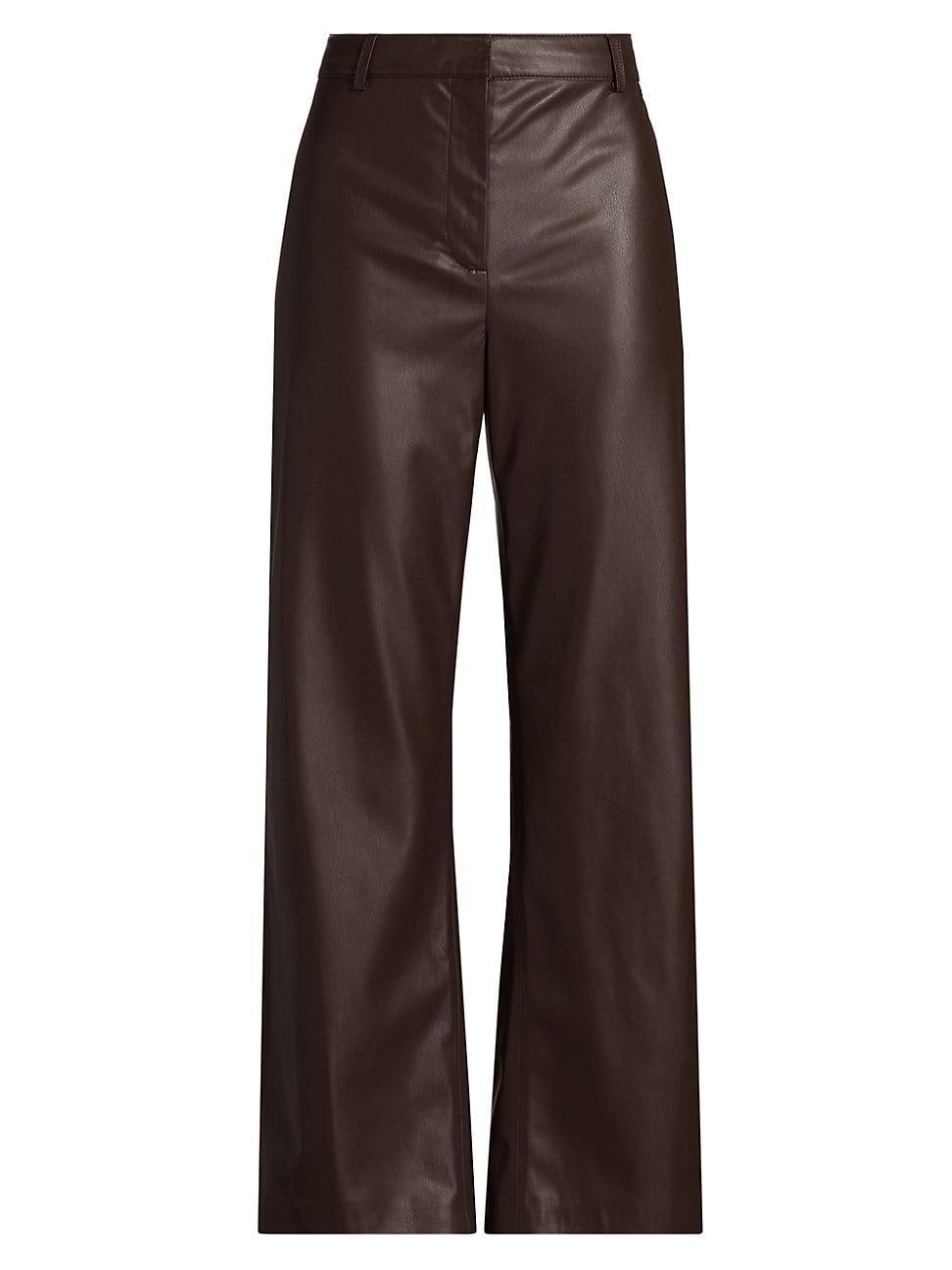 Womens Sheba Faux Leather Crop Pants Product Image