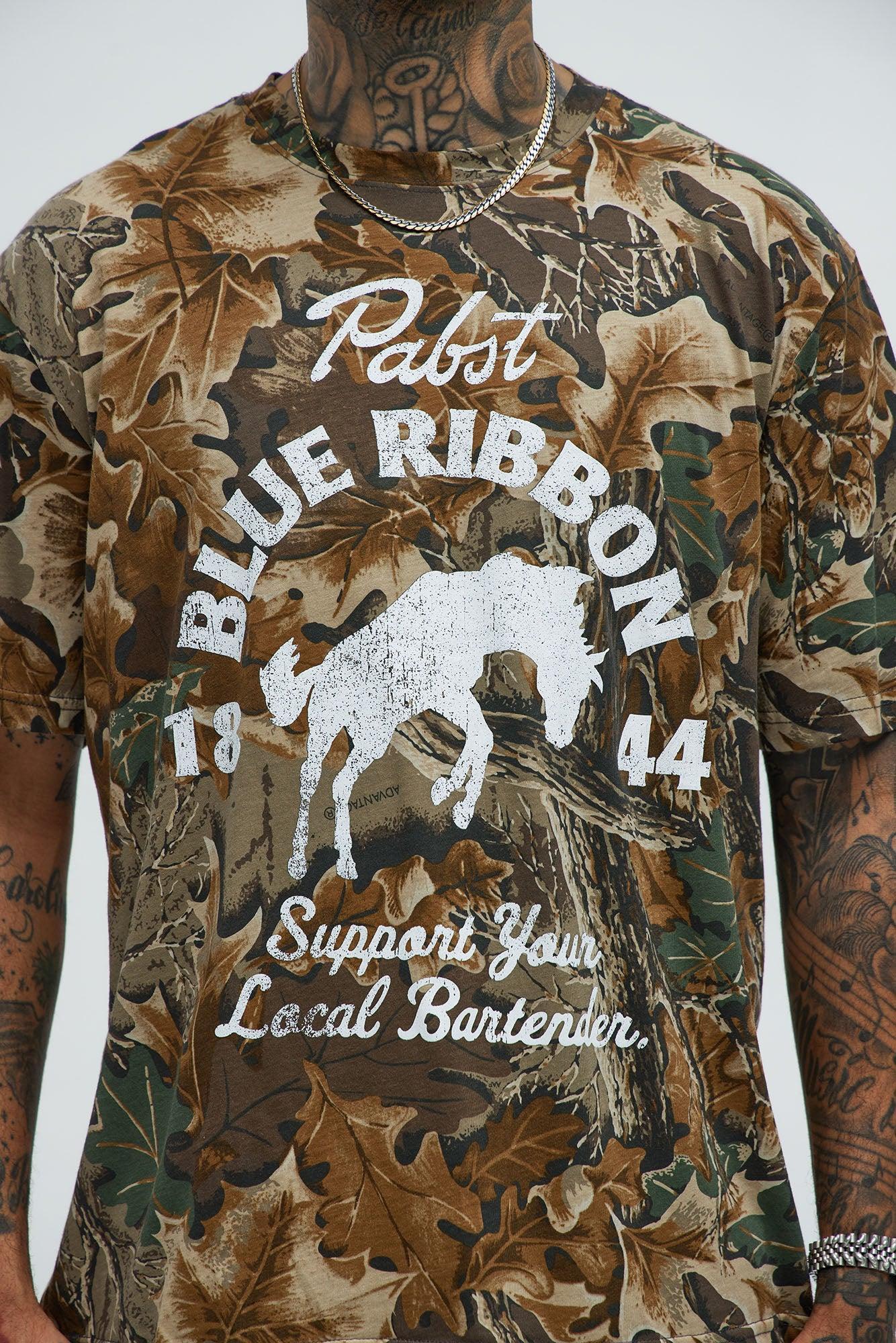 Pabst Blue Ribbon 1844 Short Sleeve Tee - Camouflage Product Image