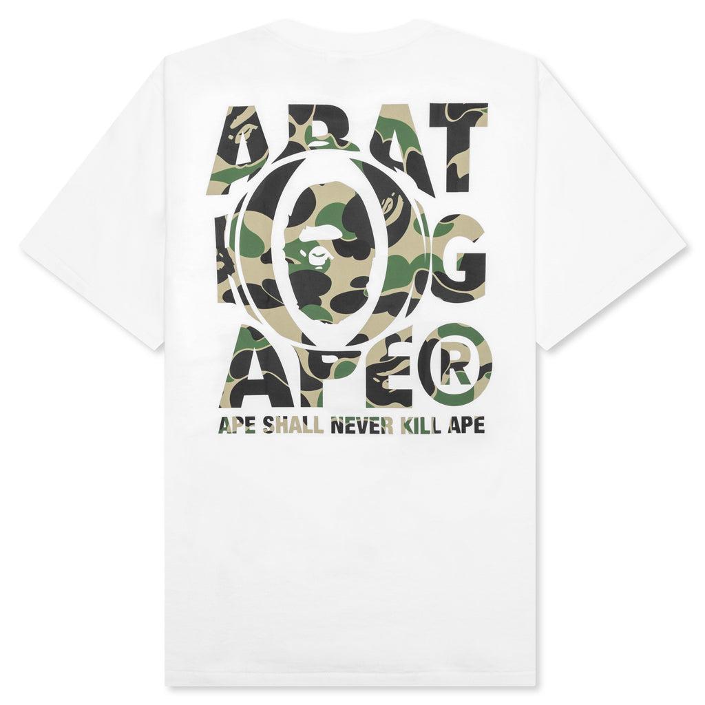 Abc Camo Ape Head Relaxed Fit Tee - White Male Product Image