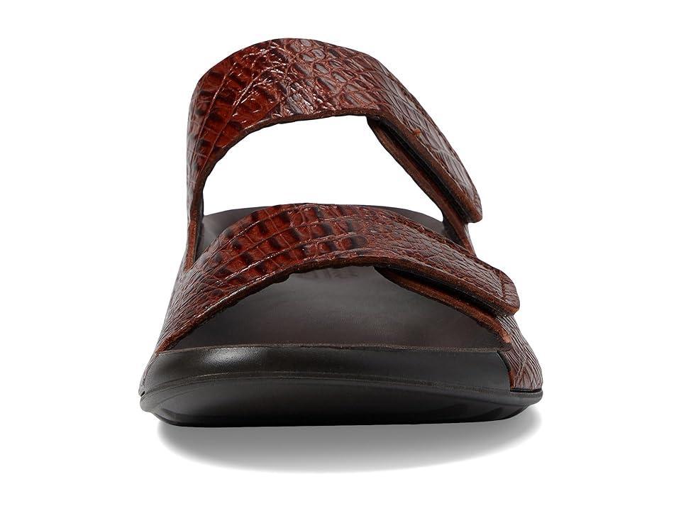 ECCO 2nd Cozmo Two Band LX Slide (Cognac) Women's Shoes Product Image