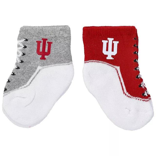 Infant ZooZatz Indiana Hoosiers Two-Pack Shoe Socks, Mens Product Image