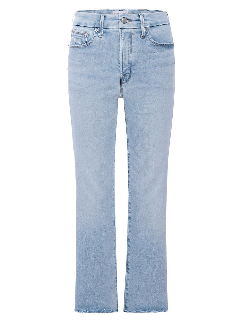 Womens Good Legs Cropped Mini Boot-Cut Jeans Product Image