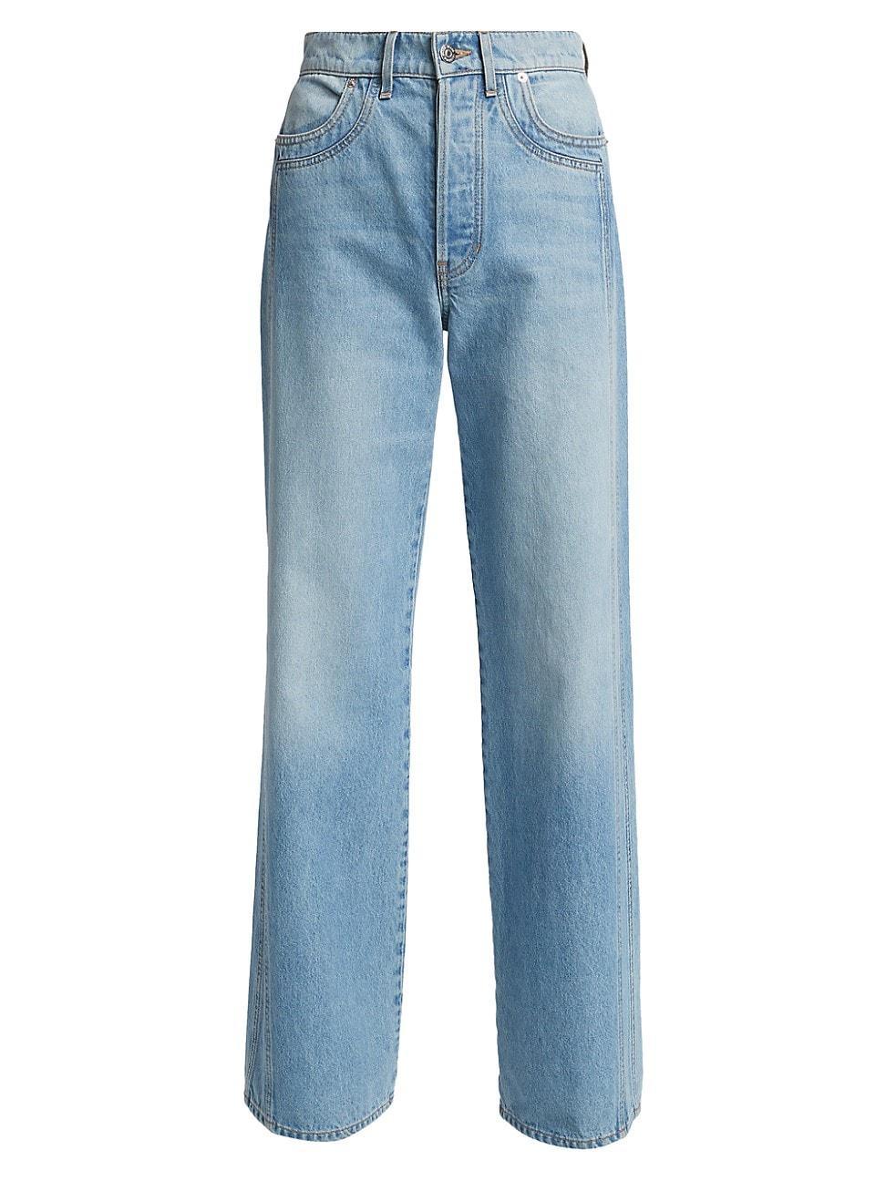 Womens Taylor Double-Seam Wide-Leg Jeans Product Image