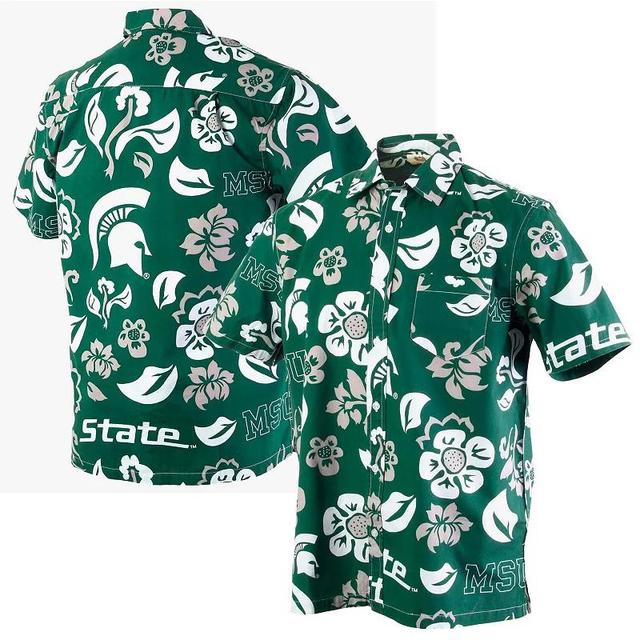 Mens Wes & Willy Michigan State Spartans Floral Button-Up Shirt Product Image