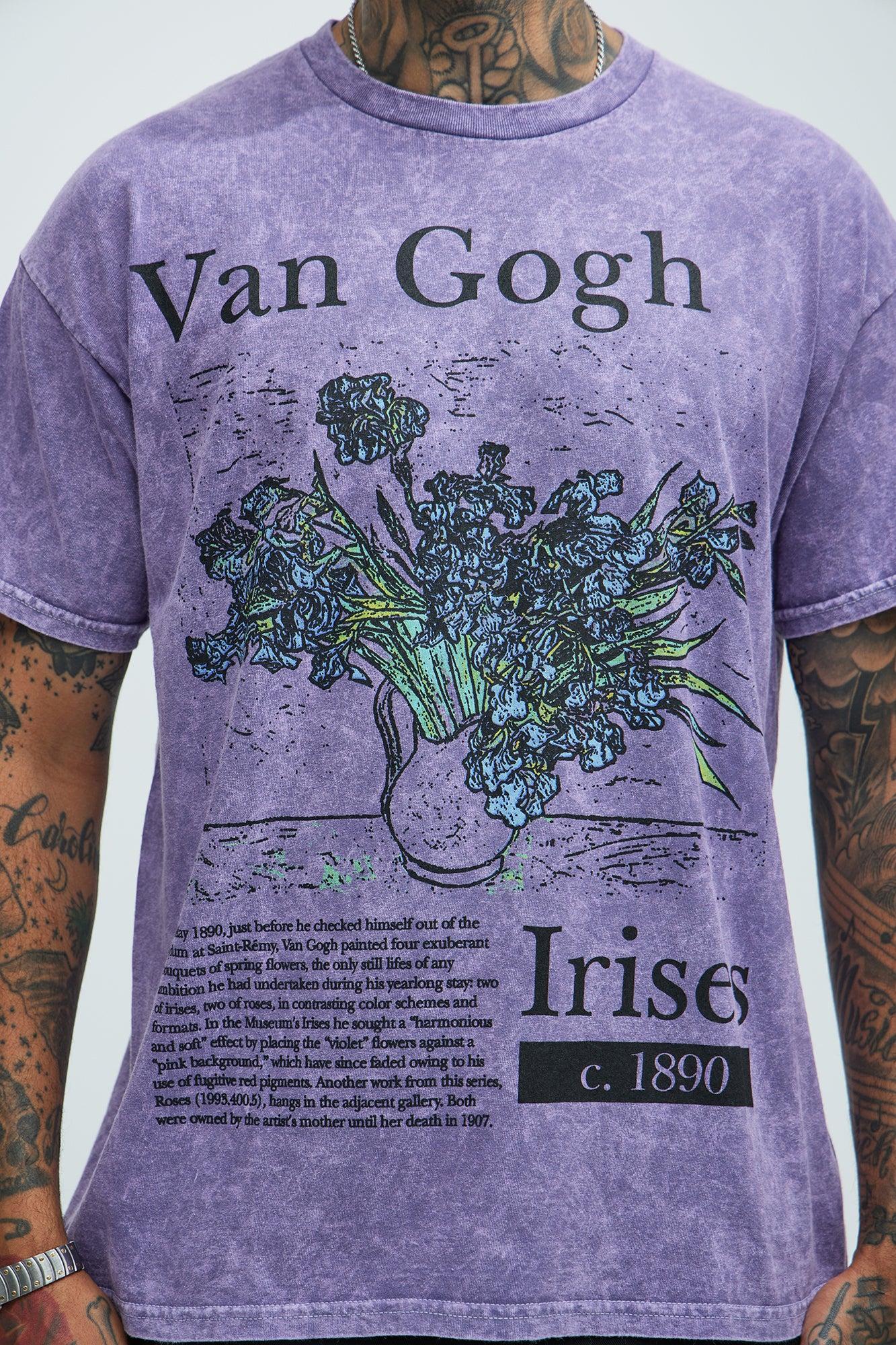 Vincent Van Gogh Irises Short Sleeve Tee - Purple Product Image