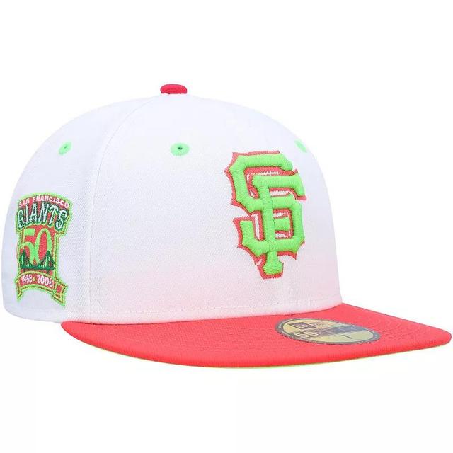 Mens New Era /Coral San Francisco Giants 50th Anniversary Strawberry Lolli 59FIFTY Fitted Hat Product Image