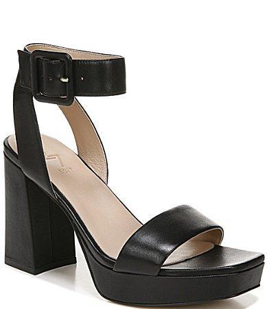 Naturalizer 27 EDIT Jaselle Square Toe Leather Buckle Detail Ankle Strap Platform Dress Sandals Product Image