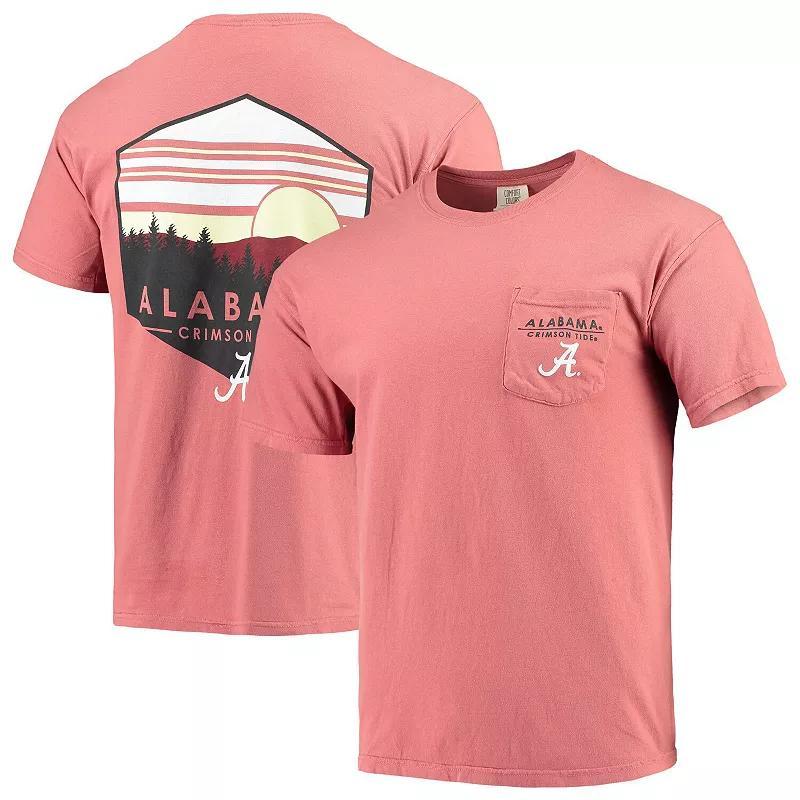 Mens Crimson Alabama Crimson Tide Landscape Shield Comfort Colors Pocket T-Shirt Product Image