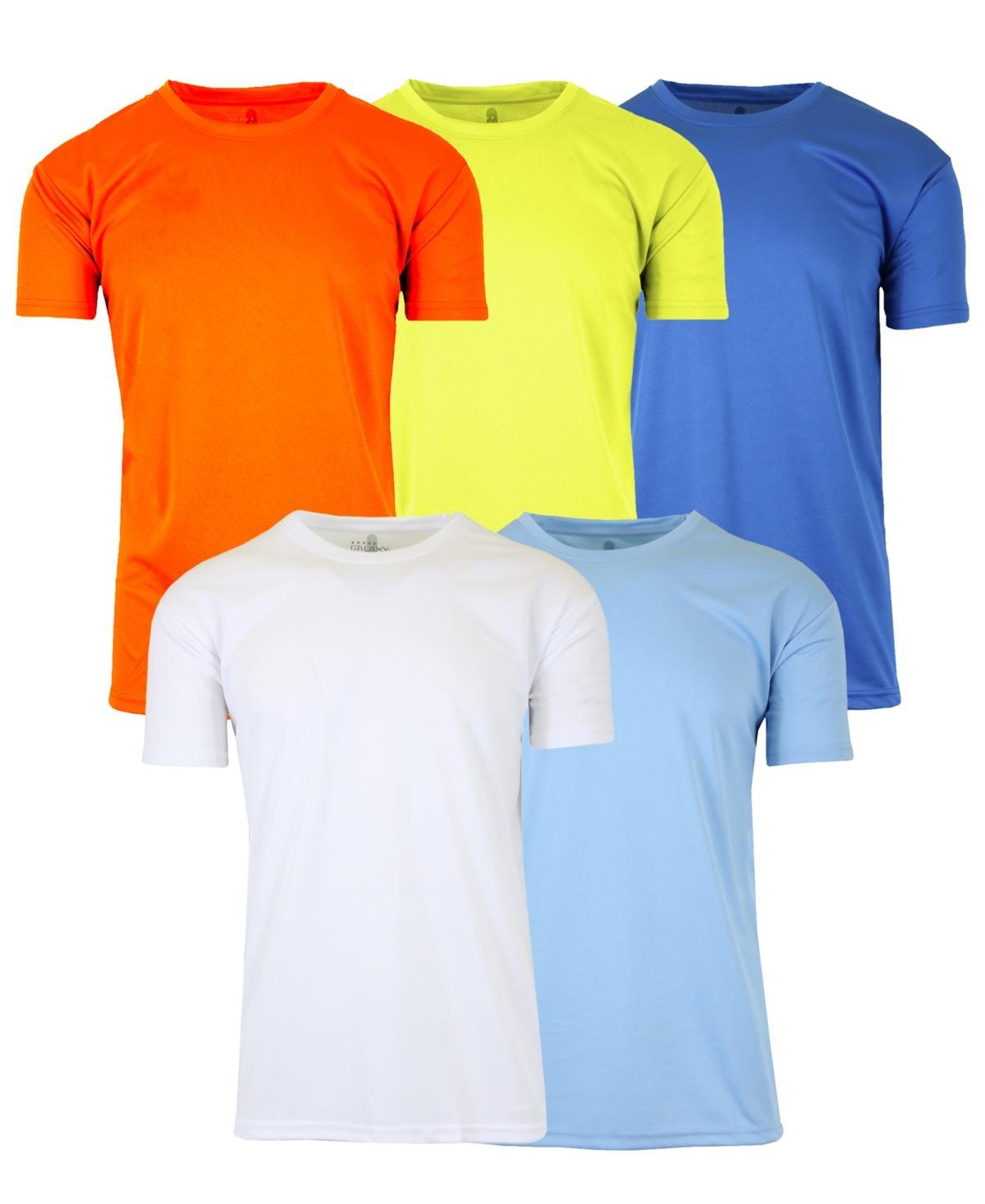 Galaxy By Harvic Mens Short Sleeve Moisture-Wicking Quick Dry Performance Crew Neck Tee -5 Pack Product Image