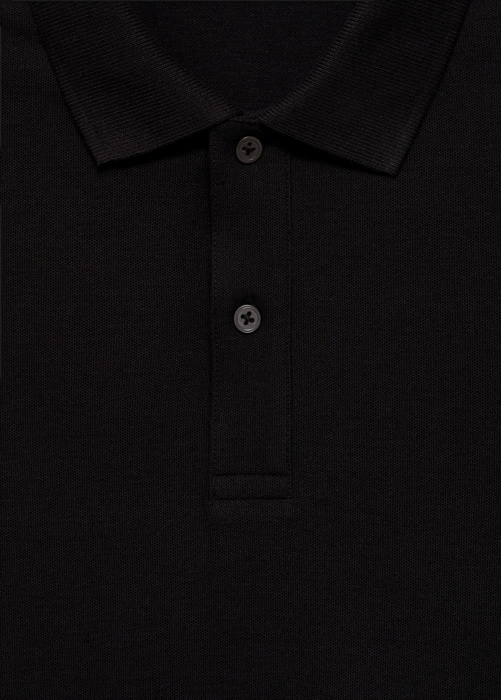 MANGO MAN - 100% cotton pique polo shirt blackMen Product Image