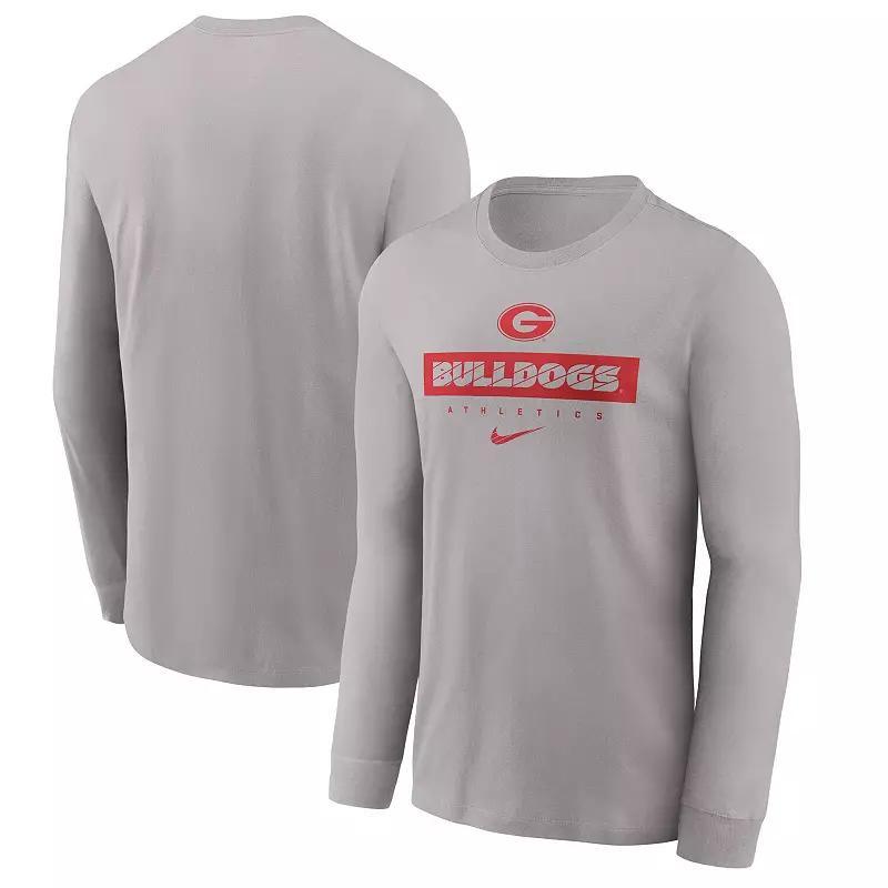 Mens Nike Gray Georgia Bulldogs 2024 Sideline Legend Performance Long Sleeve T-Shirt Product Image