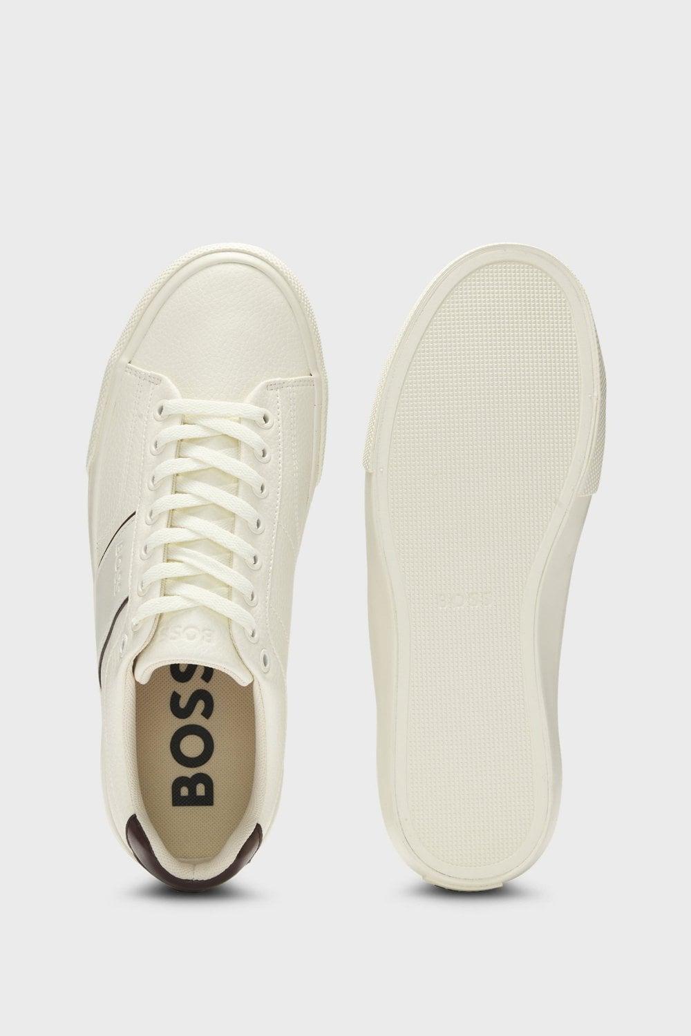 Boss Aiden Low Top Sneakers In White Product Image