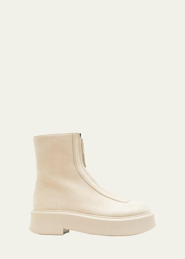 The Row - Women's Zipped Boot I - Ivory - IT 35 - Moda Operandi Product Image