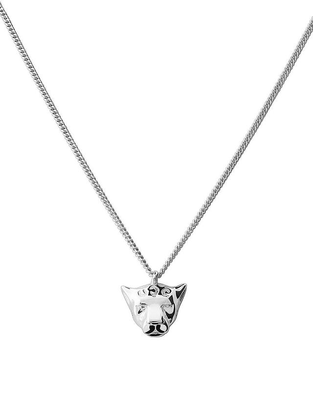 Mens Jaguar Head Pendant Necklace Product Image