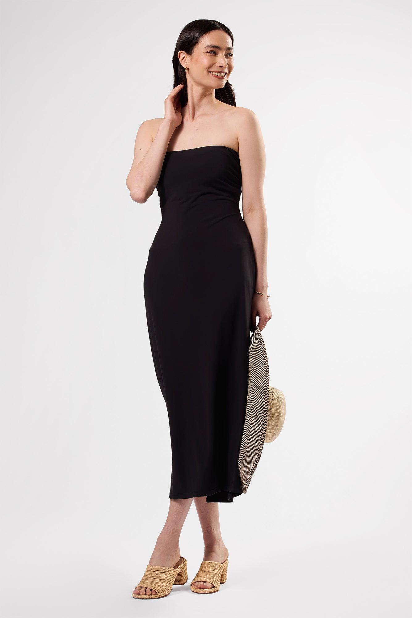 Gio Stretch Knit Dress - Black Product Image