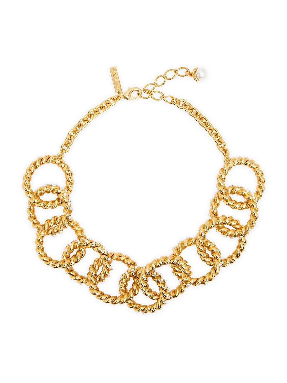 Womens Goldtone & Imitation Pearl Rope Chain Necklace Product Image