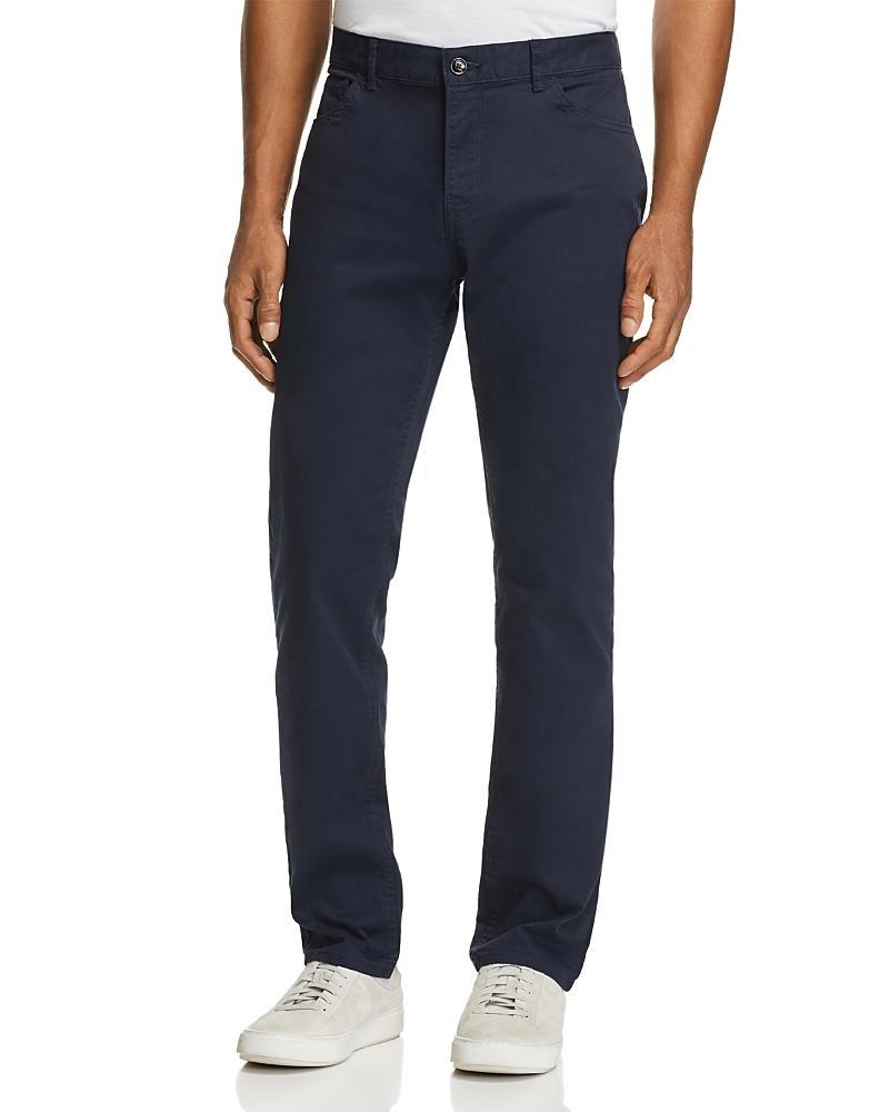 Michael Kors Slim-Fit Parker Stretch Flat Front Twill Pants Product Image