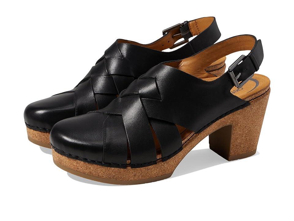 Aetrex Paige Leather Platform Slingback Clogs Product Image