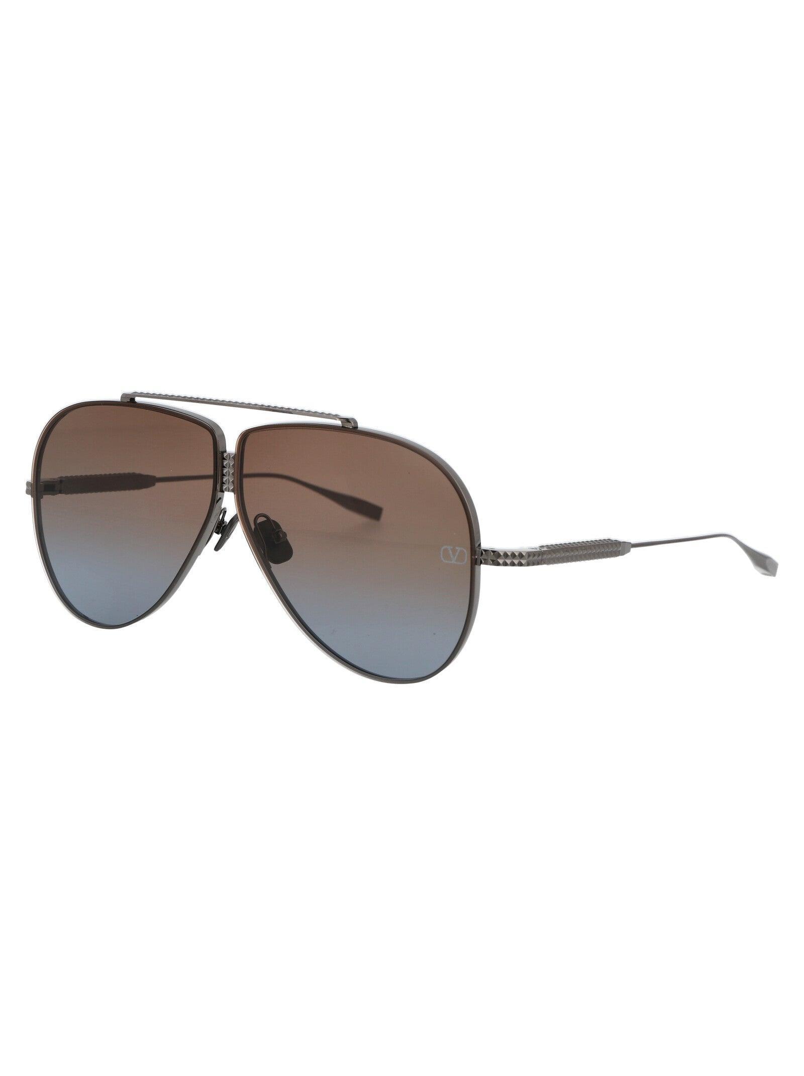 Garavani Sunglasses Vls 100 C 64 C In Metallic Product Image