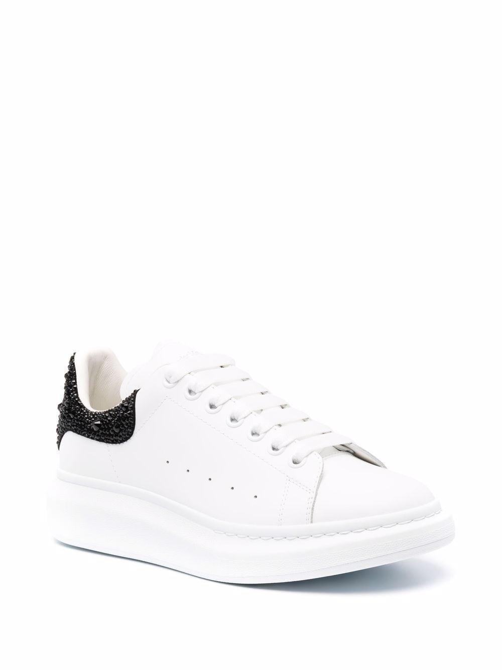 Oversized Crystal-embellished Sneakers In White Product Image