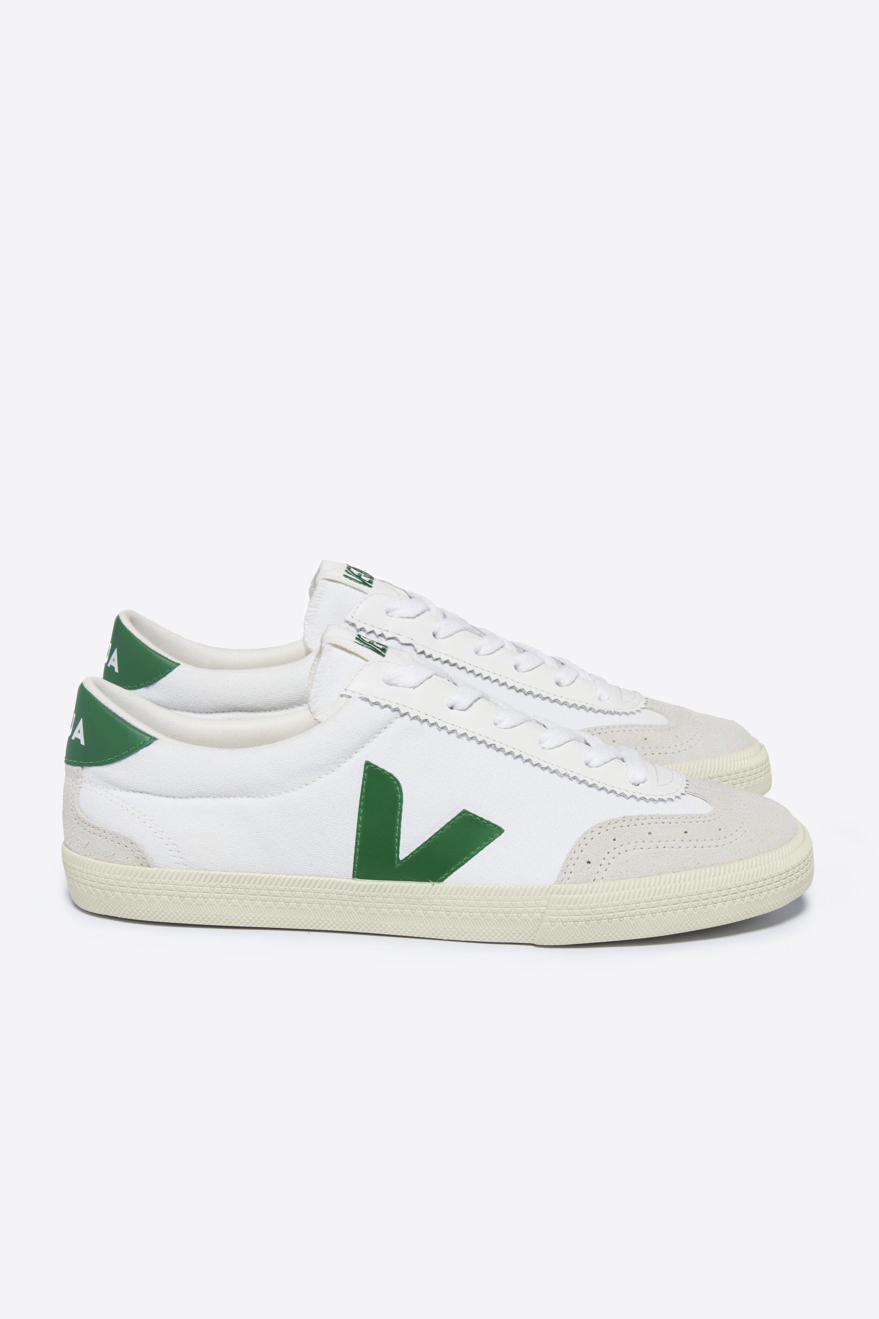 Veja Volley Canvas Sneaker - White Emeraude Product Image