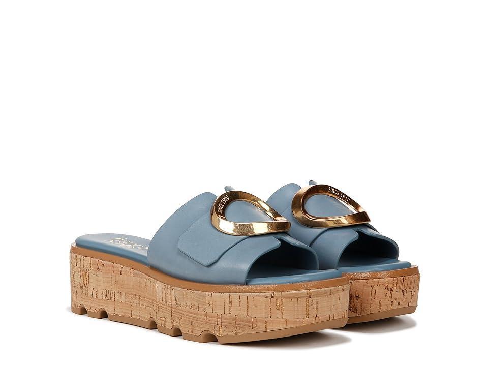 Franco Sarto Hoda Cork Platform Slide Sandals (Denim Leather) Women's Sandals Product Image