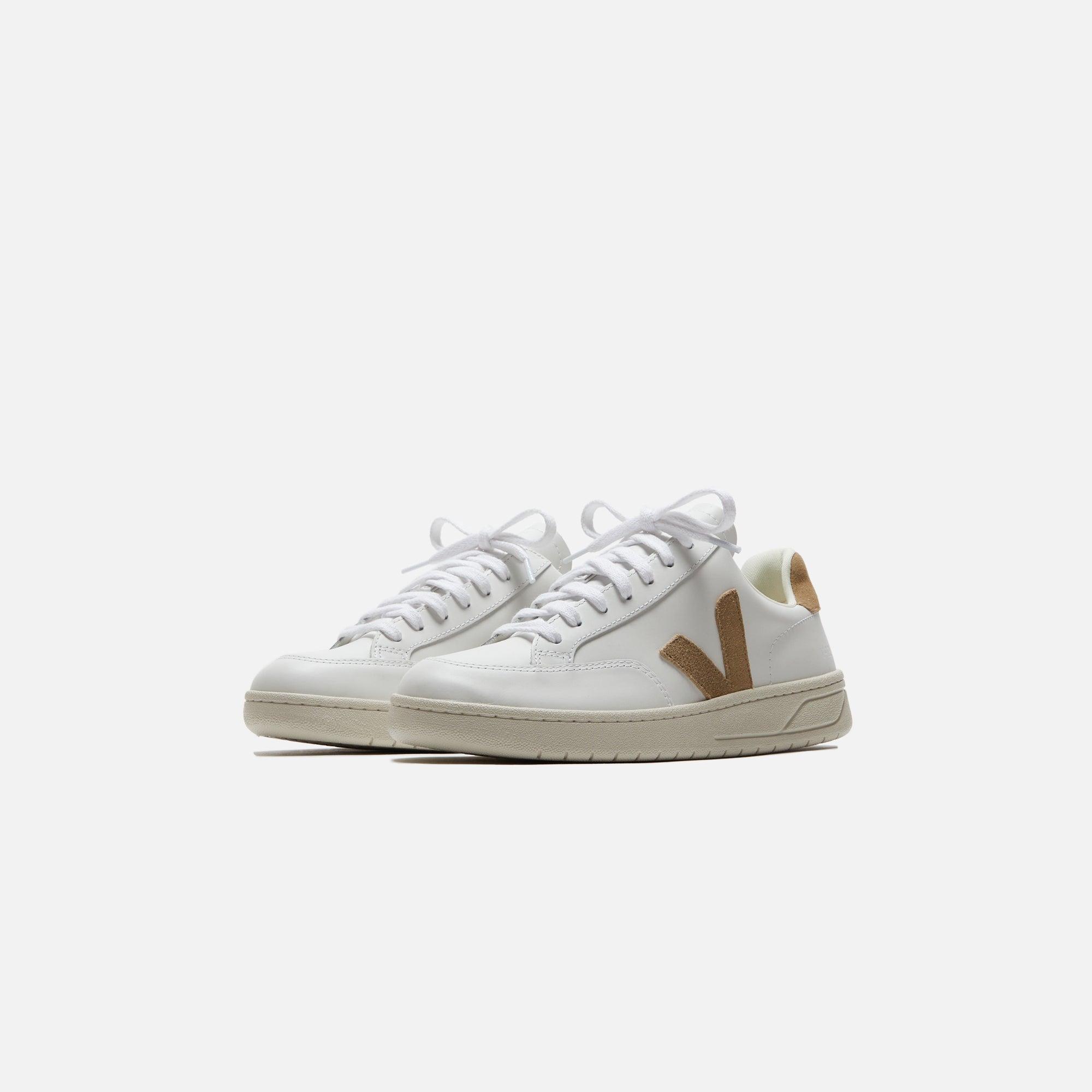 Veja V-12 Leather - Extra White / Dune Male Product Image