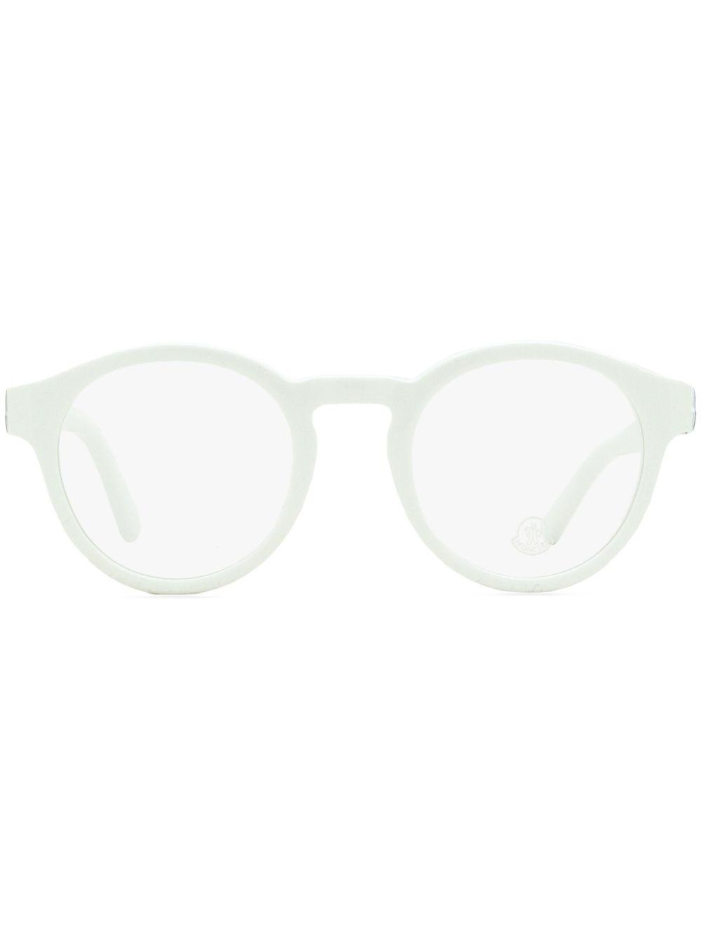 MONCLER Ml5189 Oval-frame Glasses In Weiss Product Image