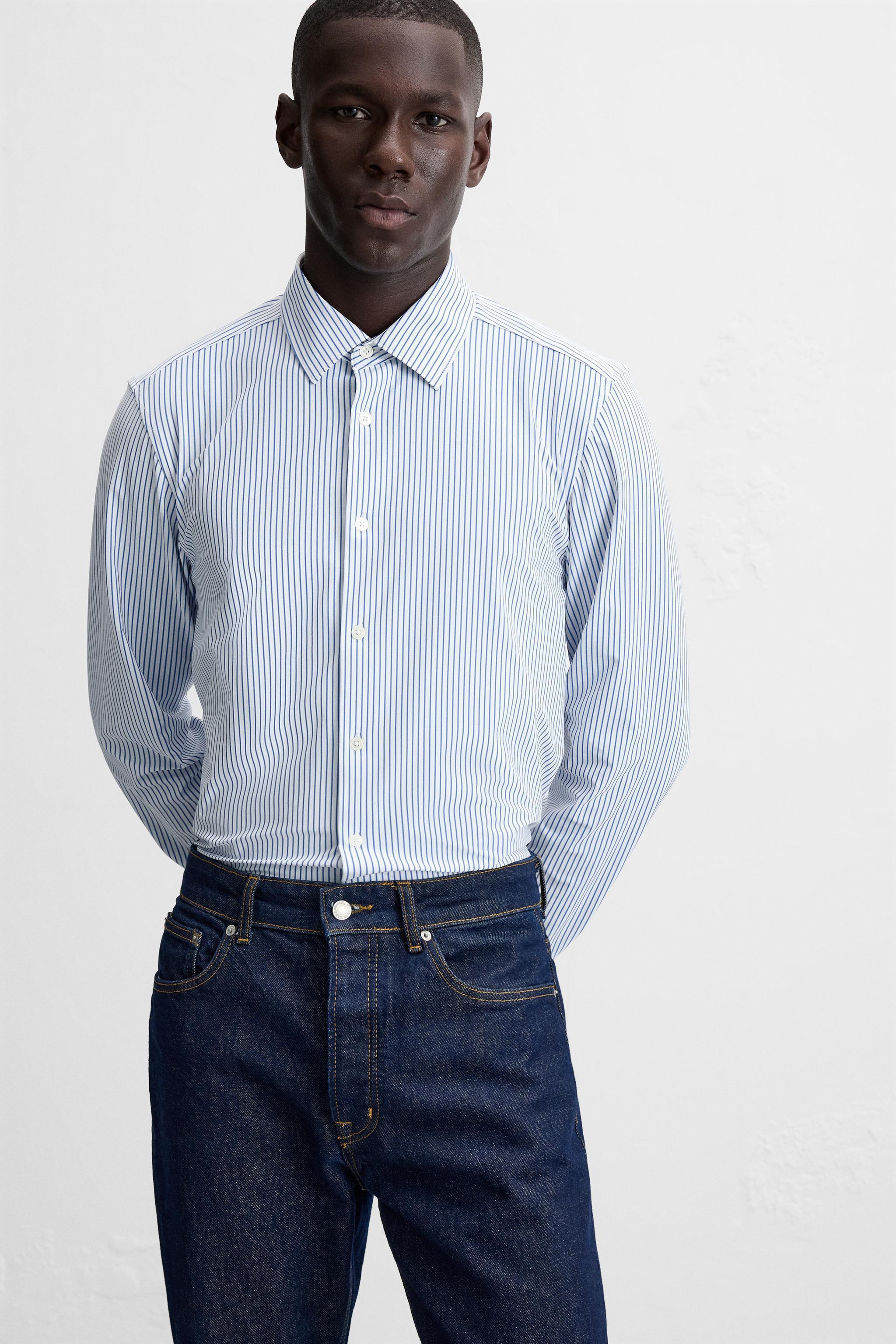 STRIPED STRETCH SHIRT Product Image