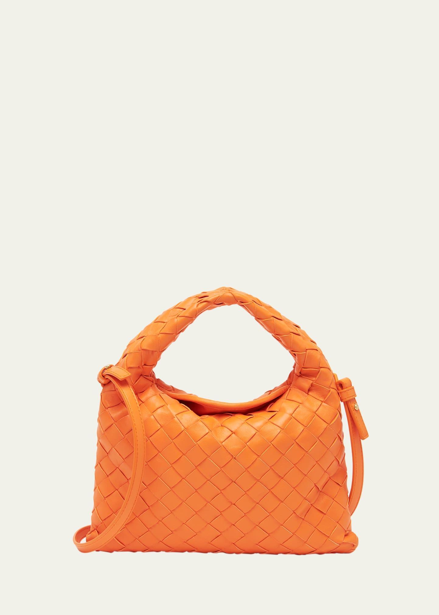 Bottega Veneta Mini Hop Intrecciato Leather Hobo Bag Product Image