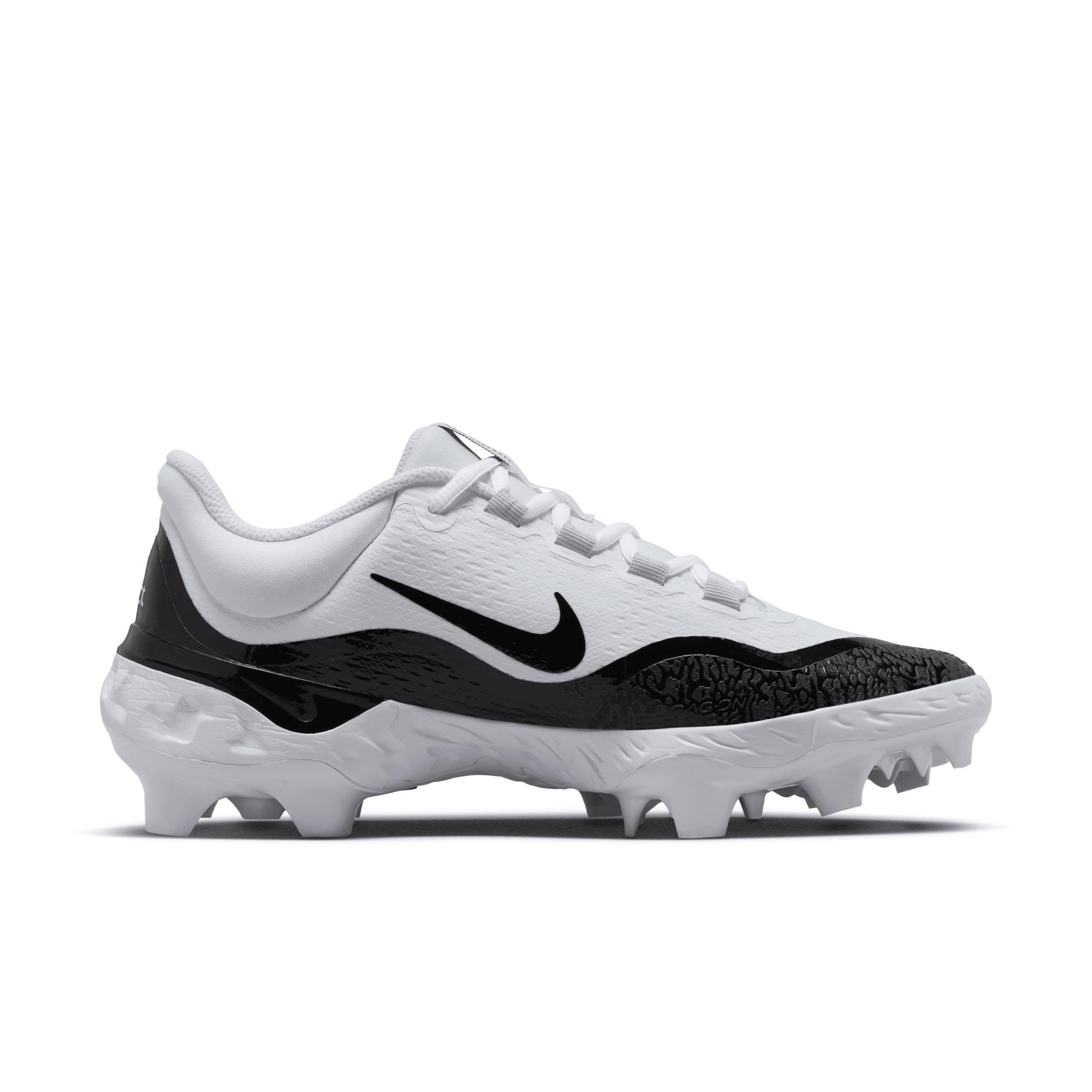 Nike Mens Alpha Huarache Elite 4 Low MCS - Baseball Shoes White/Pure Platinum/Black Product Image