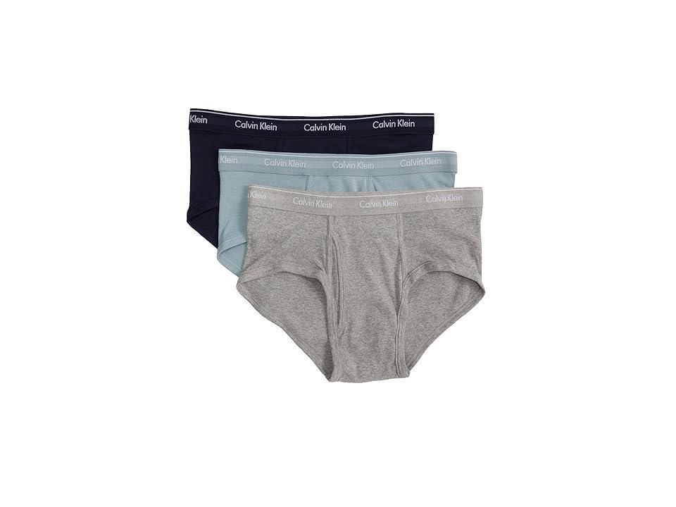 Calvin Klein Underwear Cotton Classics 3-Pack Brief (Shoreline/Grey Heather/Arona) Men's Underwear Product Image