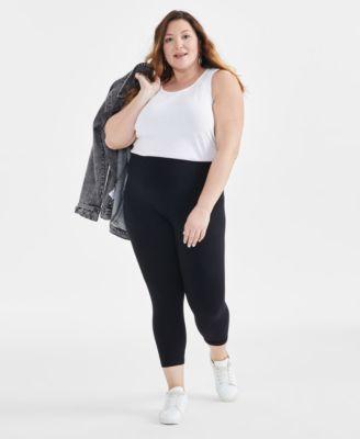 Plus Size High-Rise Cropped Leggings, Created for Macy's Product Image